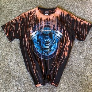 Custom Bleached Harley Davidson Tee